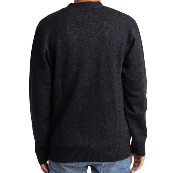 Carhartt WIP Allen Gray Cardigan, Lamb’s Wool Blend, Casual, Preppy, Academic S
